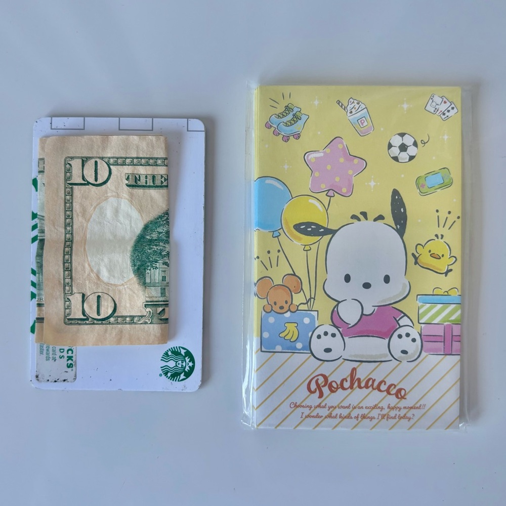 Pochacco Gifts Balloons Tip Gift Card Money Envelope Packof8 NWT Japan Exclusive
